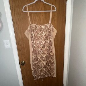 Fashion to Figure Rose Gold Sequin Dress